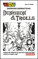 Dungeon & Trolls Manual, Front  ColecoVision.dk