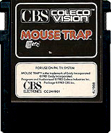 Mouse Trap CBS Cartridge, Front © ColecoVision.dk