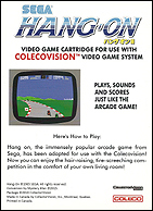 Hang On II Box, Back © ColecoVision.dk
